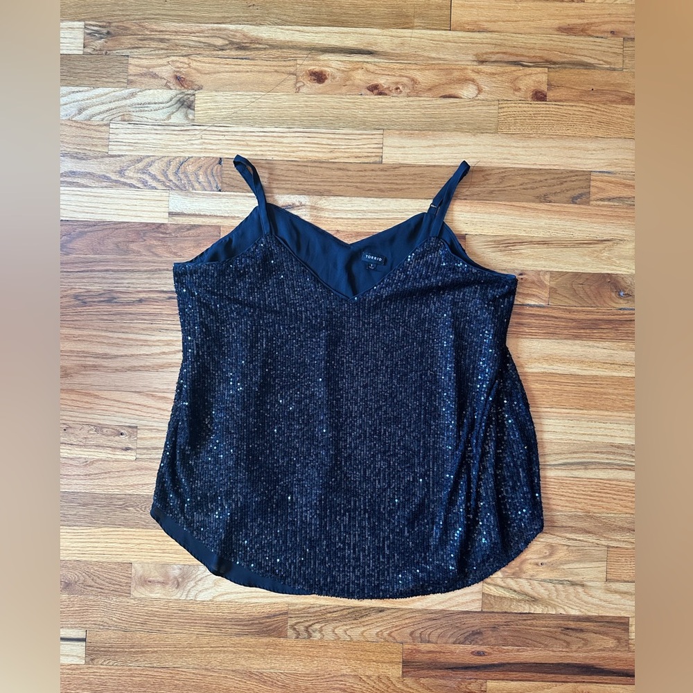 Black Glitter Torrid Top